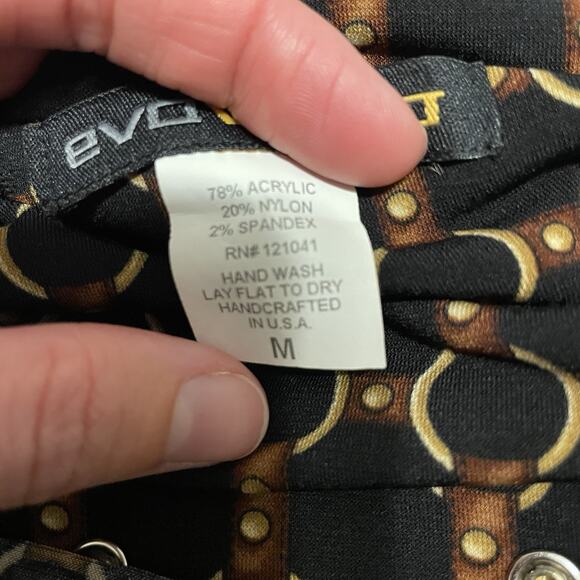 Evo Vorro A-Line Skirt Geometric Chain Design Womens M Vintage Inspired Y2K 90s - Picture 7 of 8